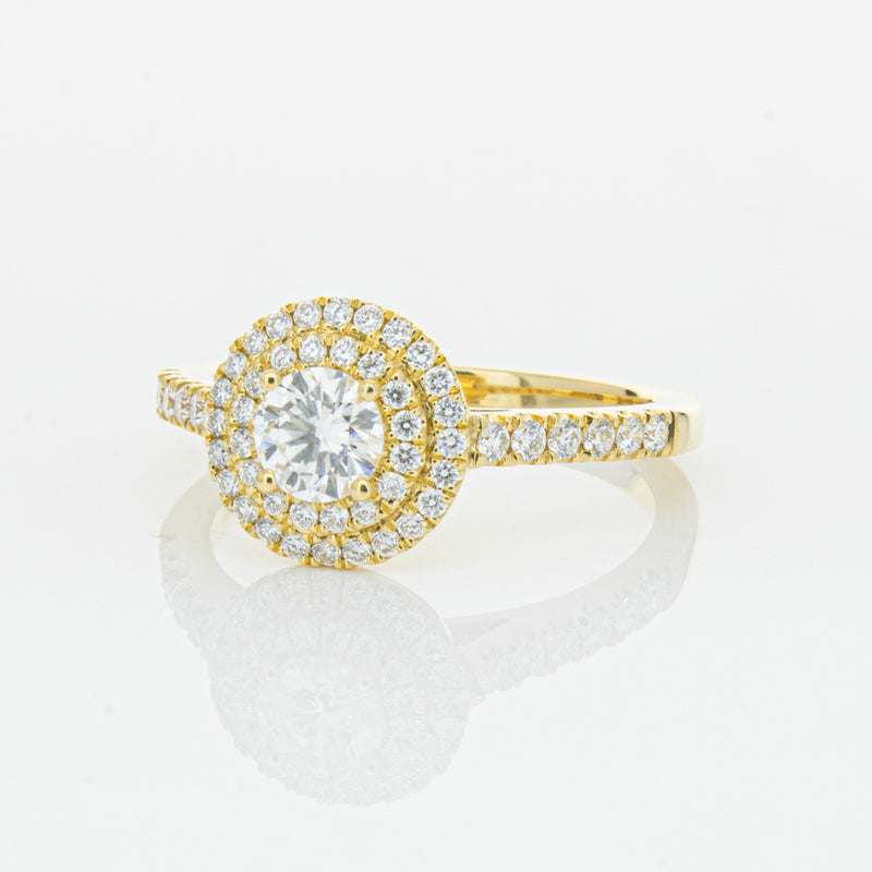 18ct Yellow Gold .40ct Diamond Rosa Ring-Ring-Walker & Hall