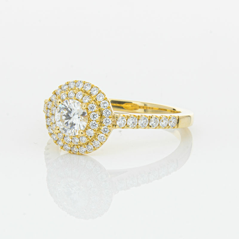 18ct Yellow Gold .40ct Diamond Rosa Ring-Ring-Walker & Hall