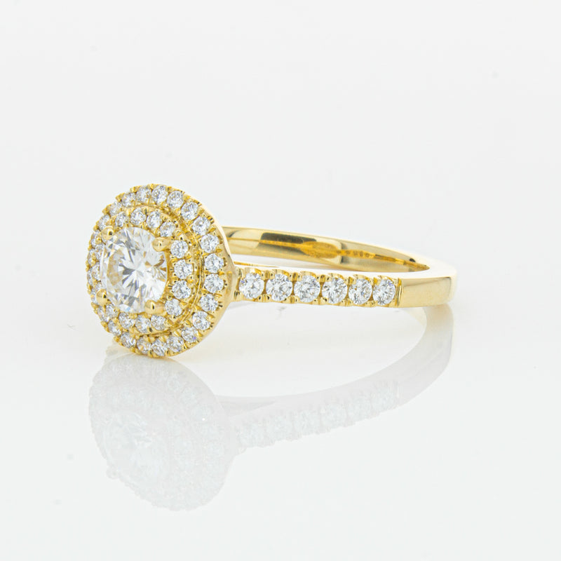 18ct Yellow Gold .40ct Diamond Rosa Ring-Ring-Walker & Hall
