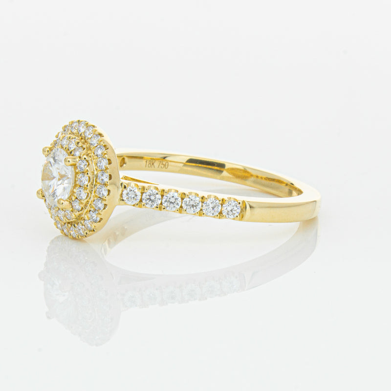 18ct Yellow Gold .40ct Diamond Rosa Ring-Ring-Walker & Hall