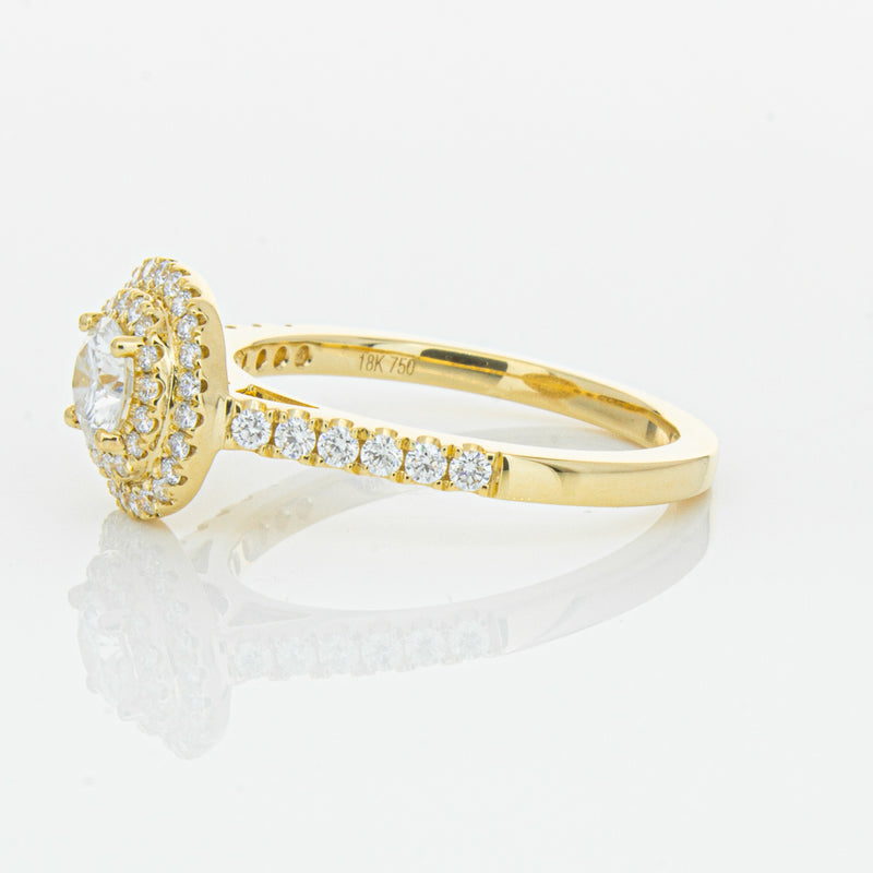18ct Yellow Gold .40ct Diamond Rosa Ring-Ring-Walker & Hall