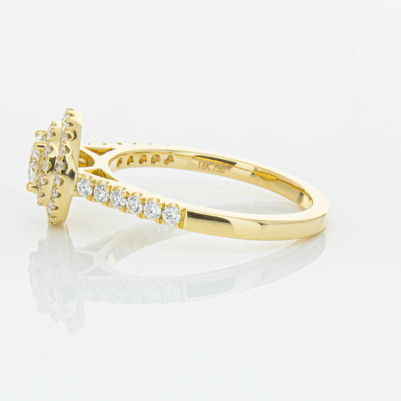 18ct Yellow Gold .40ct Diamond Rosa Ring-Ring-Walker & Hall