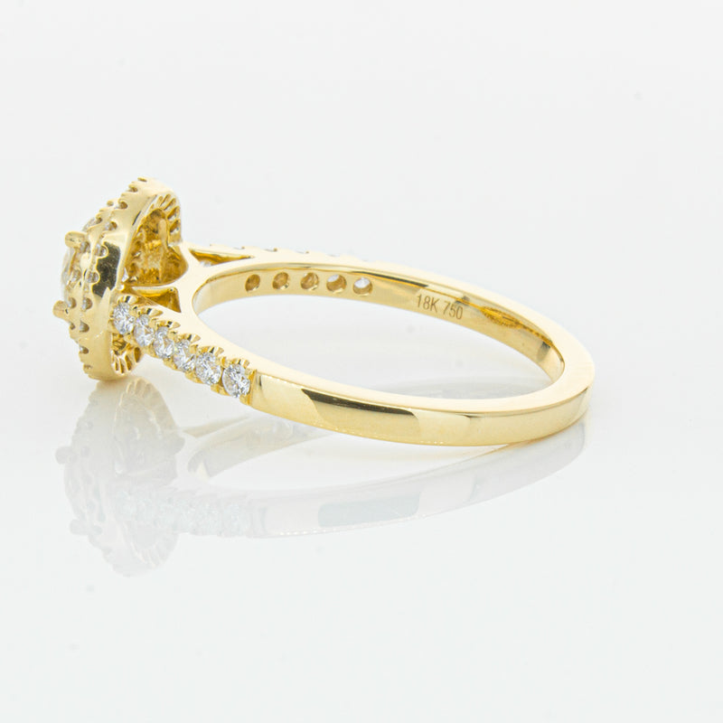 18ct Yellow Gold .40ct Diamond Rosa Ring-Ring-Walker & Hall