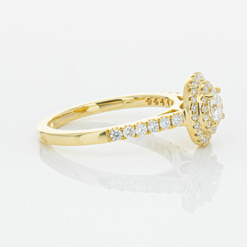 18ct Yellow Gold .40ct Diamond Rosa Ring-Ring-Walker & Hall