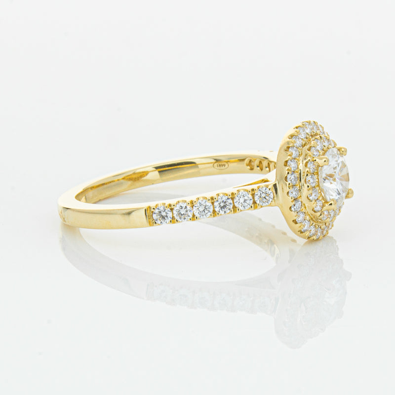18ct Yellow Gold .40ct Diamond Rosa Ring-Ring-Walker & Hall