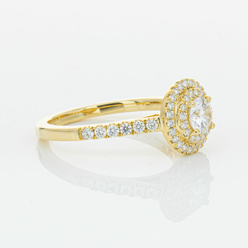 18ct Yellow Gold .40ct Diamond Rosa Ring-Ring-Walker & Hall