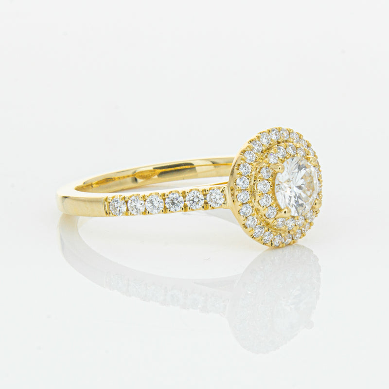 18ct Yellow Gold .40ct Diamond Rosa Ring-Ring-Walker & Hall