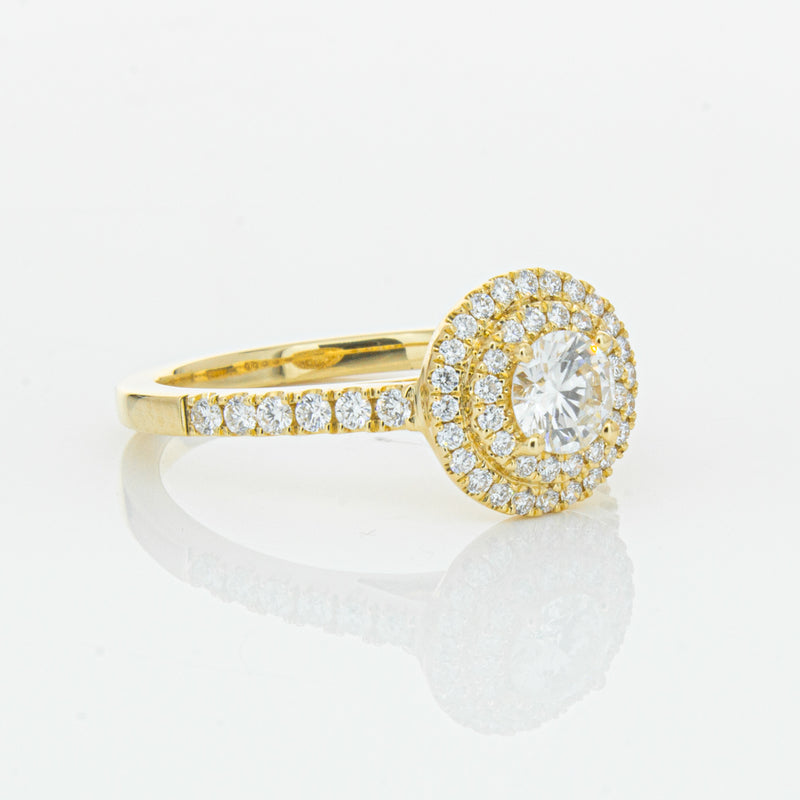 18ct Yellow Gold .40ct Diamond Rosa Ring-Ring-Walker & Hall