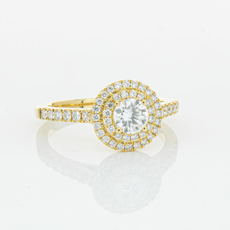 18ct Yellow Gold .40ct Diamond Rosa Ring-Ring-Walker & Hall