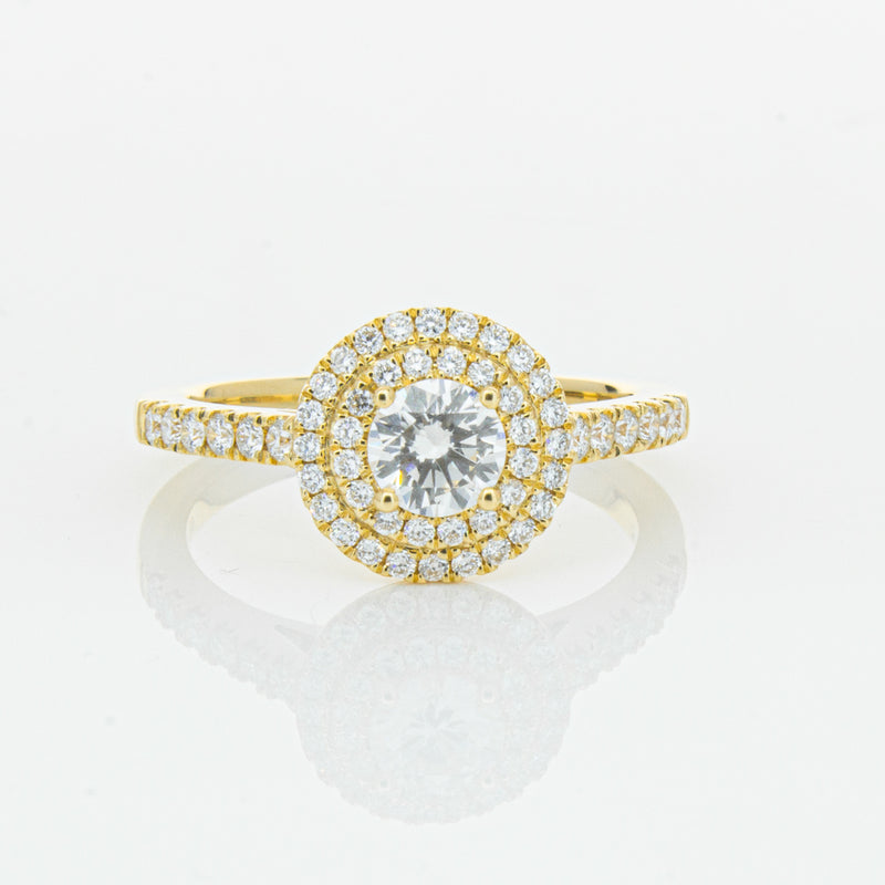 18ct Yellow Gold .40ct Diamond Rosa Ring-Ring-Walker & Hall