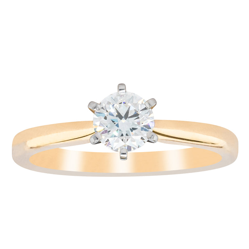 18ct Yellow Gold .50ct Diamond Capri Ring-Ring-Walker & Hall