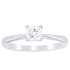 18ct White Gold .47ct Princess Cut Reclaimed Diamond Royale Ring-Ring-Walker & Hall