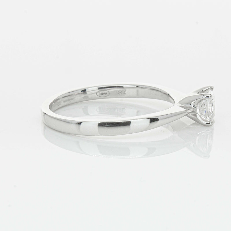 18ct White Gold .47ct Princess Cut Reclaimed Diamond Royale Ring-Ring-Walker & Hall