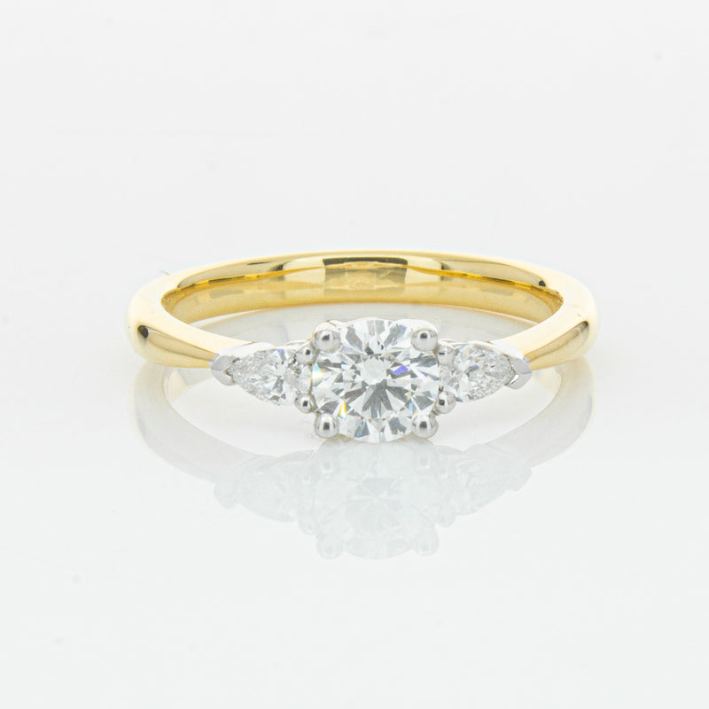 18ct Yellow Gold .52ct Diamond Ayla Ring-Ring-Walker & Hall