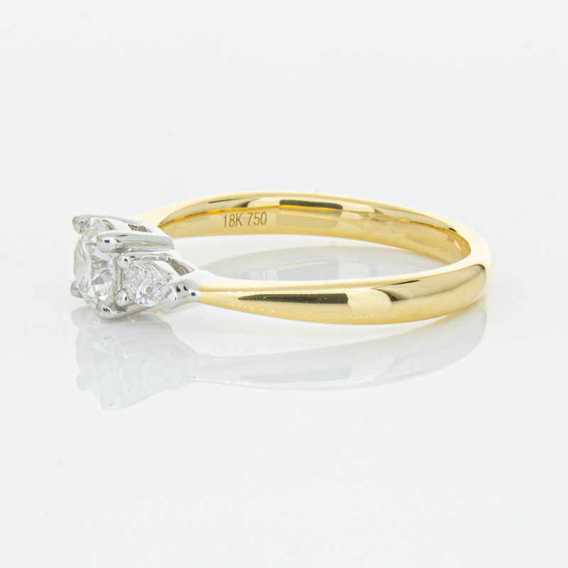18ct Yellow Gold .52ct Diamond Ayla Ring-Ring-Walker & Hall