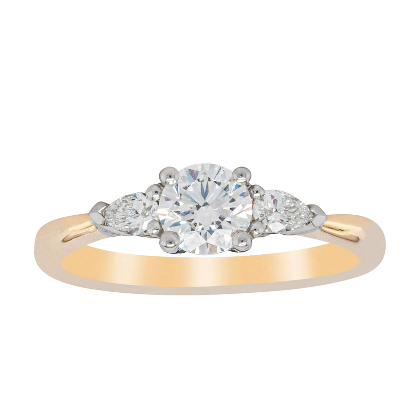 18ct Yellow Gold .52ct Diamond Ayla Ring-Ring-Walker & Hall