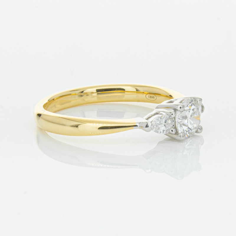 18ct Yellow Gold .52ct Diamond Ayla Ring-Ring-Walker & Hall
