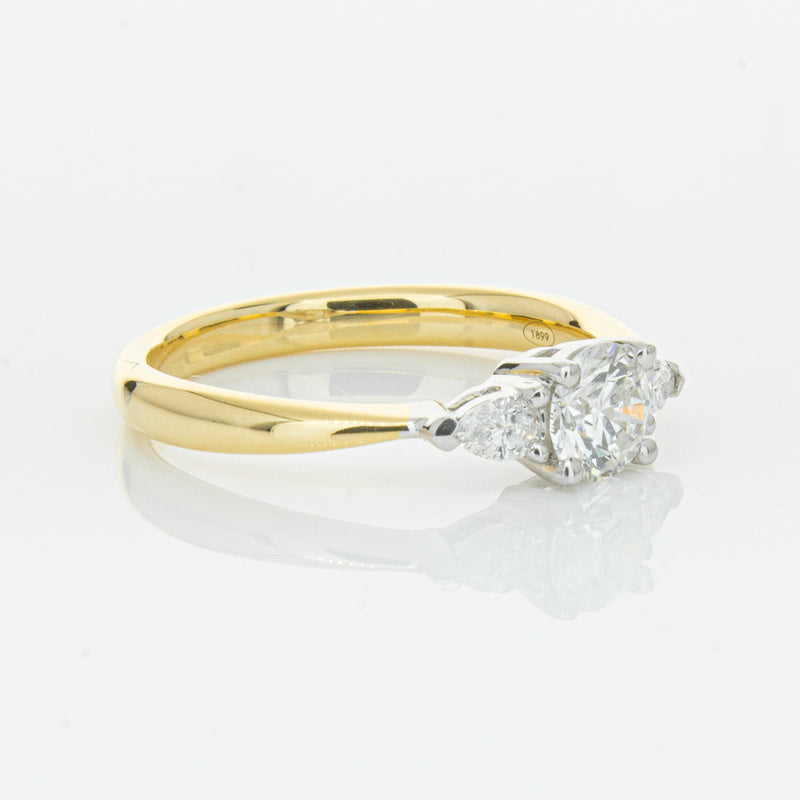18ct Yellow Gold .52ct Diamond Ayla Ring-Ring-Walker & Hall