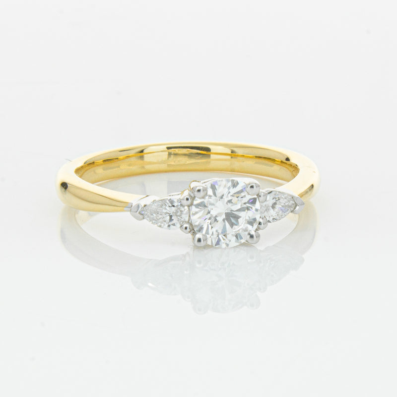 18ct Yellow Gold .52ct Diamond Ayla Ring-Ring-Walker & Hall