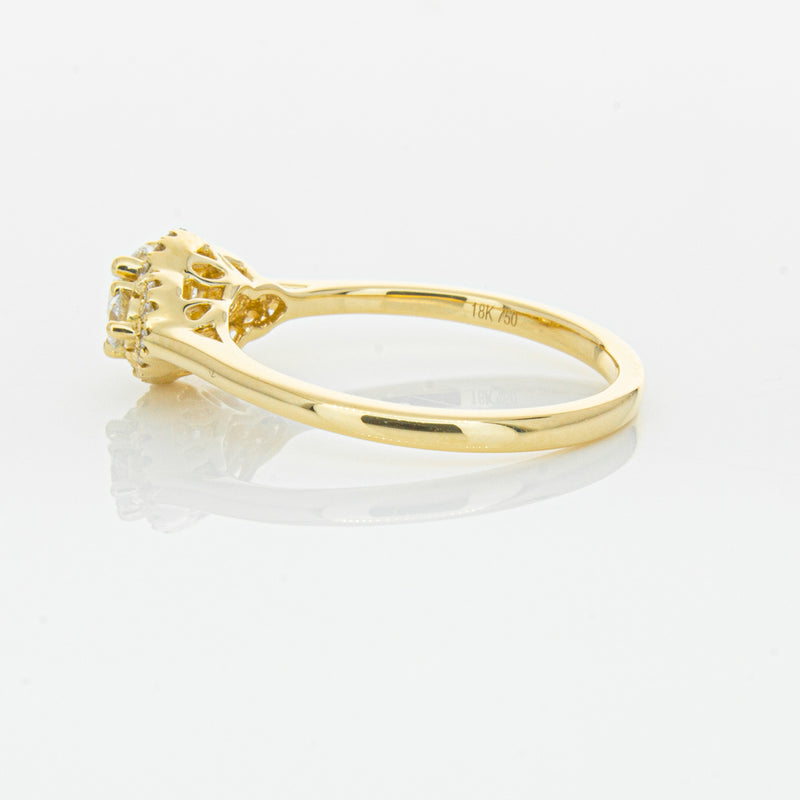 18ct Yellow Gold .44ct Diamond Posie Ring-Ring-Walker & Hall