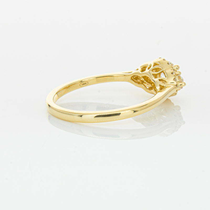 18ct Yellow Gold .44ct Diamond Posie Ring-Ring-Walker & Hall