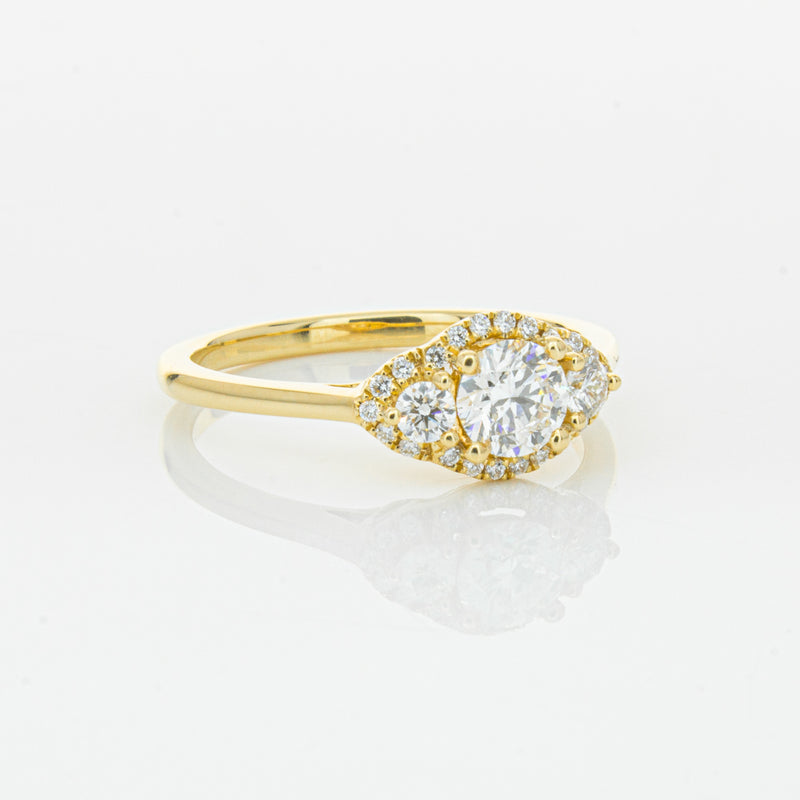 18ct Yellow Gold .44ct Diamond Posie Ring-Ring-Walker & Hall