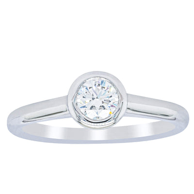 Platinum .41ct Diamond Natalia Ring-Ring-Walker & Hall