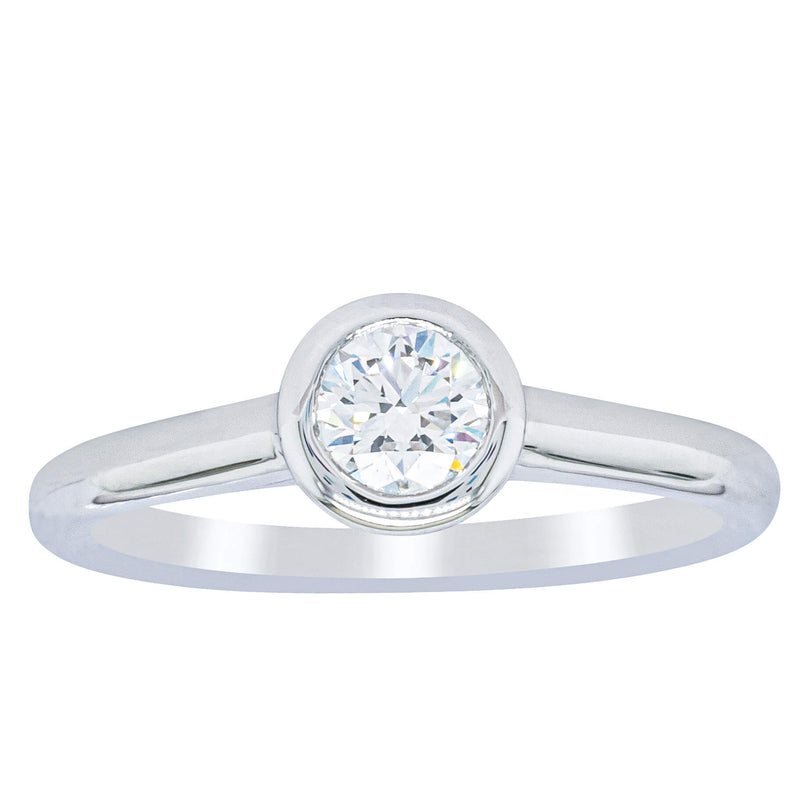 Platinum .41ct Diamond Natalia Ring-Ring-Walker & Hall