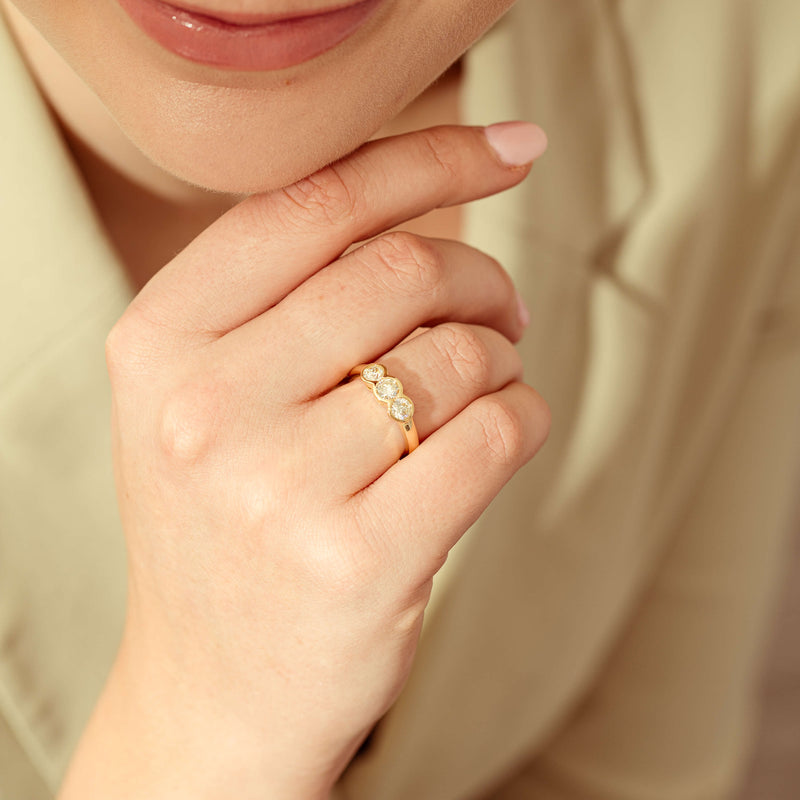 18ct Yellow Gold 1.00ct Reclaimed Diamond Natalia Ring-Ring-Walker & Hall