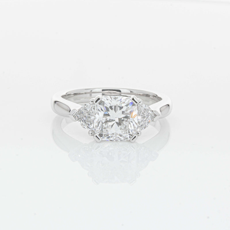 18ct White Gold 2.00ct Cushion Cut Diamond Ring-Ring-Walker & Hall