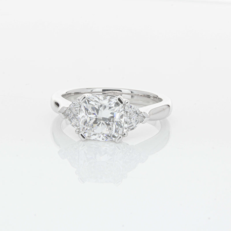 18ct White Gold 2.00ct Cushion Cut Diamond Ring-Ring-Walker & Hall