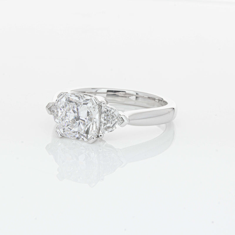 18ct White Gold 2.00ct Cushion Cut Diamond Ring-Ring-Walker & Hall