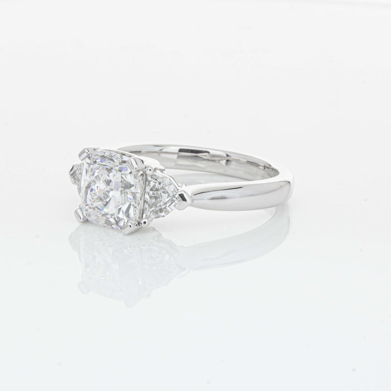 18ct White Gold 2.00ct Cushion Cut Diamond Ring-Ring-Walker & Hall