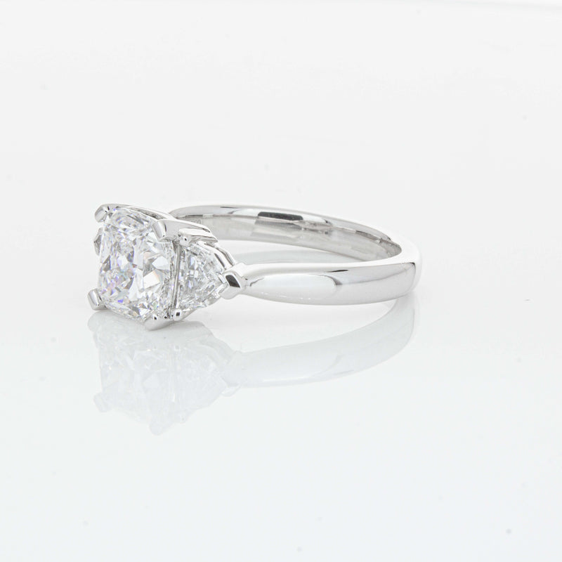 18ct White Gold 2.00ct Cushion Cut Diamond Ring-Ring-Walker & Hall