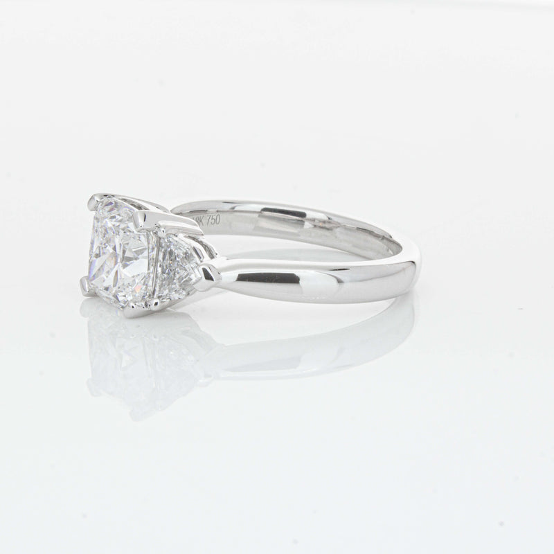 18ct White Gold 2.00ct Cushion Cut Diamond Ring-Ring-Walker & Hall