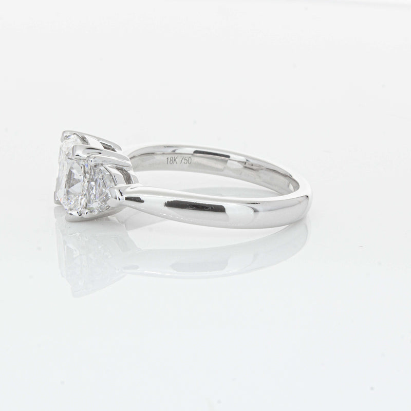 18ct White Gold 2.00ct Cushion Cut Diamond Ring-Ring-Walker & Hall