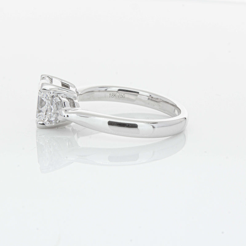 18ct White Gold 2.00ct Cushion Cut Diamond Ring-Ring-Walker & Hall