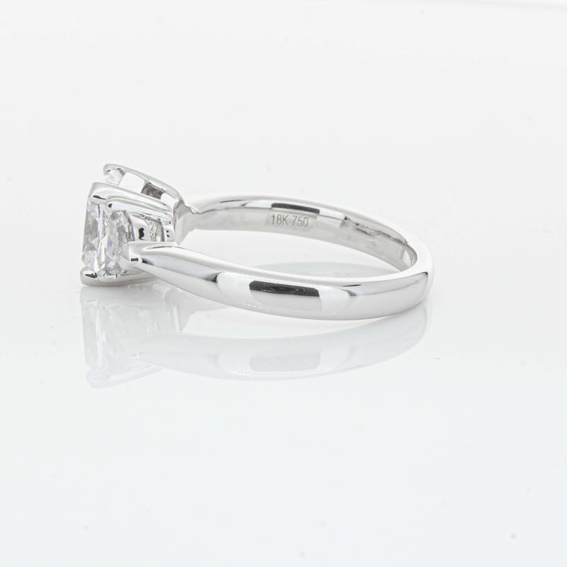 18ct White Gold 2.00ct Cushion Cut Diamond Ring-Ring-Walker & Hall