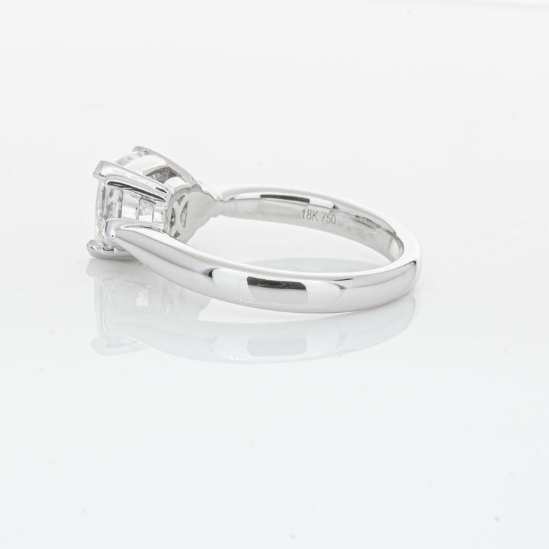 18ct White Gold 2.00ct Cushion Cut Diamond Ring-Ring-Walker & Hall