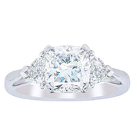 18ct White Gold 2.00ct Cushion Cut Diamond Ring-Ring-Walker & Hall