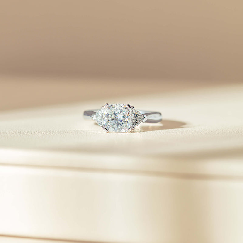 18ct White Gold 2.00ct Cushion Cut Diamond Ring-Ring-Walker & Hall