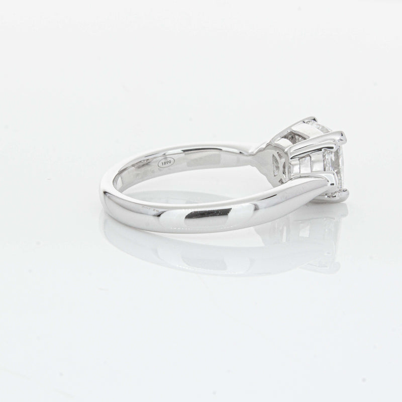 18ct White Gold 2.00ct Cushion Cut Diamond Ring-Ring-Walker & Hall