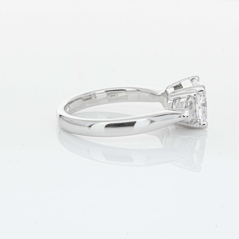 18ct White Gold 2.00ct Cushion Cut Diamond Ring-Ring-Walker & Hall