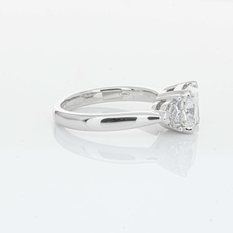 18ct White Gold 2.00ct Cushion Cut Diamond Ring-Ring-Walker & Hall
