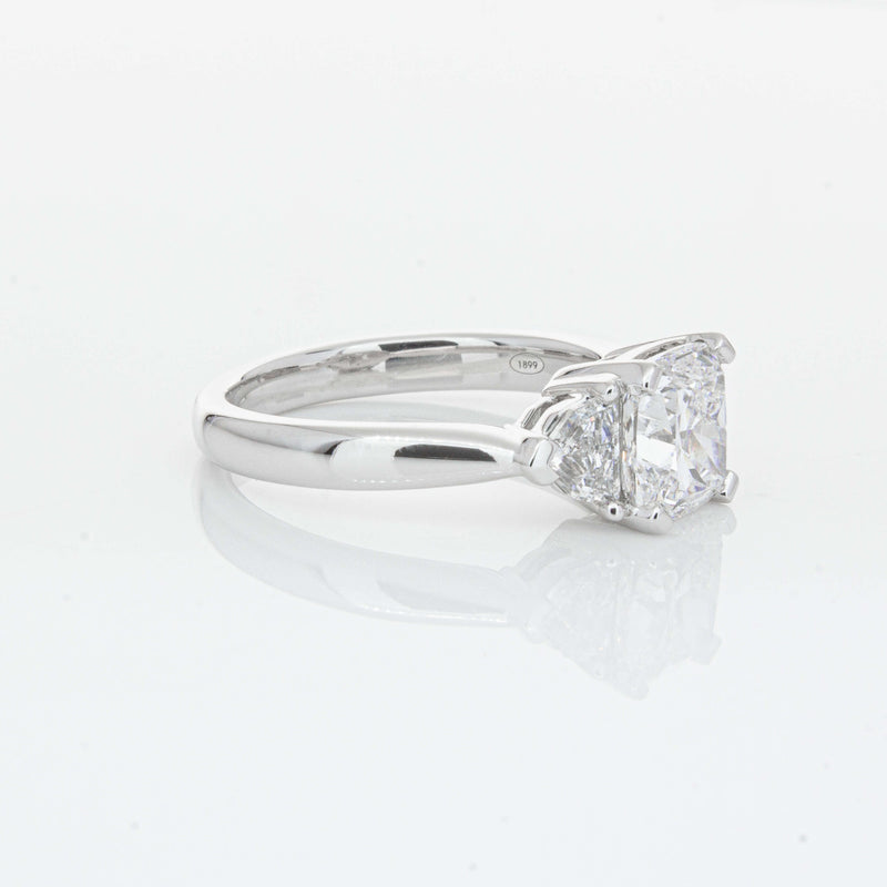 18ct White Gold 2.00ct Cushion Cut Diamond Ring-Ring-Walker & Hall