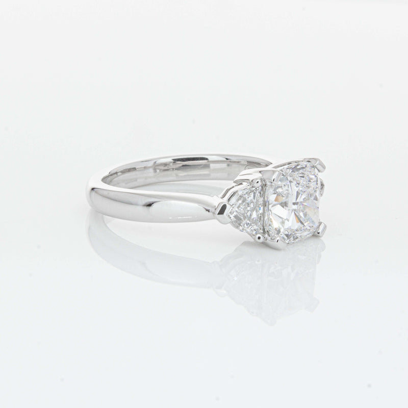 18ct White Gold 2.00ct Cushion Cut Diamond Ring-Ring-Walker & Hall