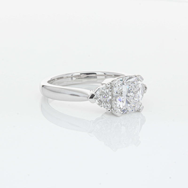 18ct White Gold 2.00ct Cushion Cut Diamond Ring-Ring-Walker & Hall