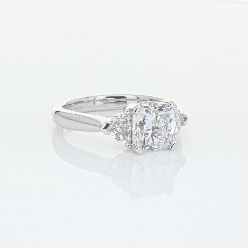 18ct White Gold 2.00ct Cushion Cut Diamond Ring-Ring-Walker & Hall