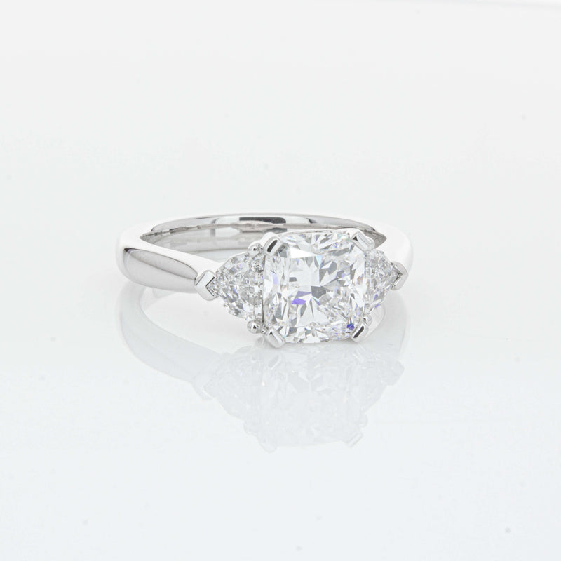 18ct White Gold 2.00ct Cushion Cut Diamond Ring-Ring-Walker & Hall