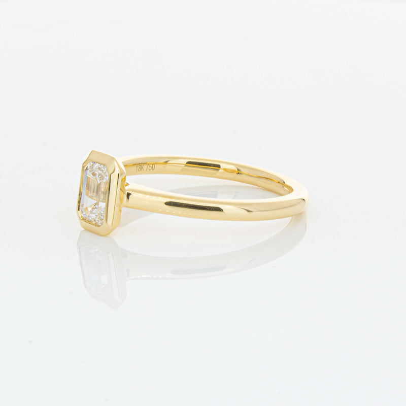 18ct Yellow Gold .70ct Emerald Cut Diamond Natalia Ring-Ring-Walker & Hall